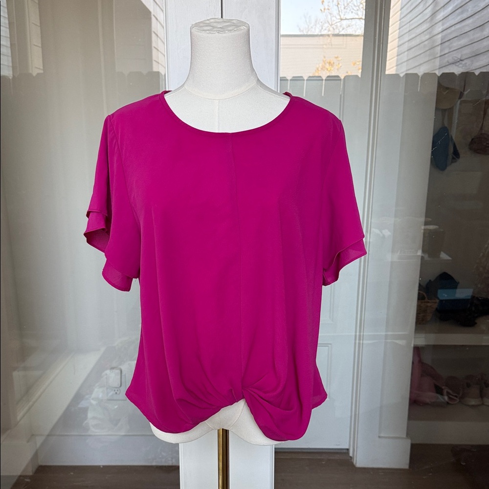 The Impeccable Pig Magenta Twist Blouse